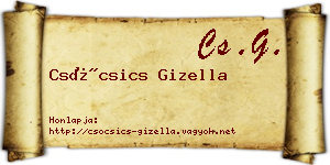 Csócsics Gizella névjegykártya