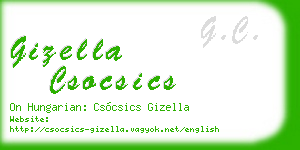 gizella csocsics business card