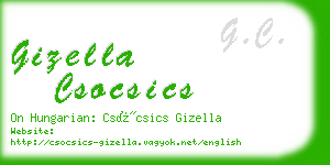 gizella csocsics business card